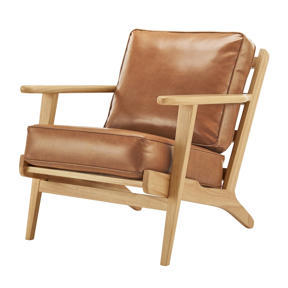 Albert Faux Leather Accent Arm Chair
