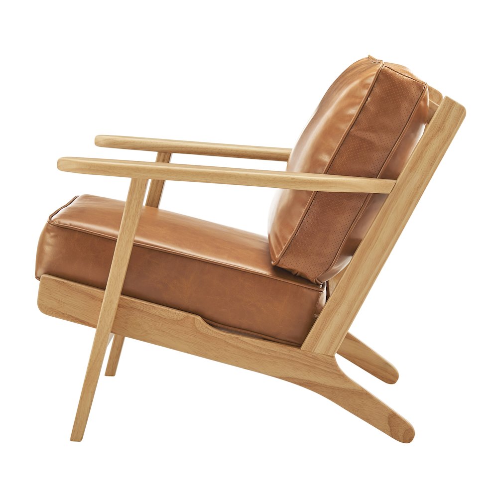 Albert Faux Leather Accent Arm Chair
