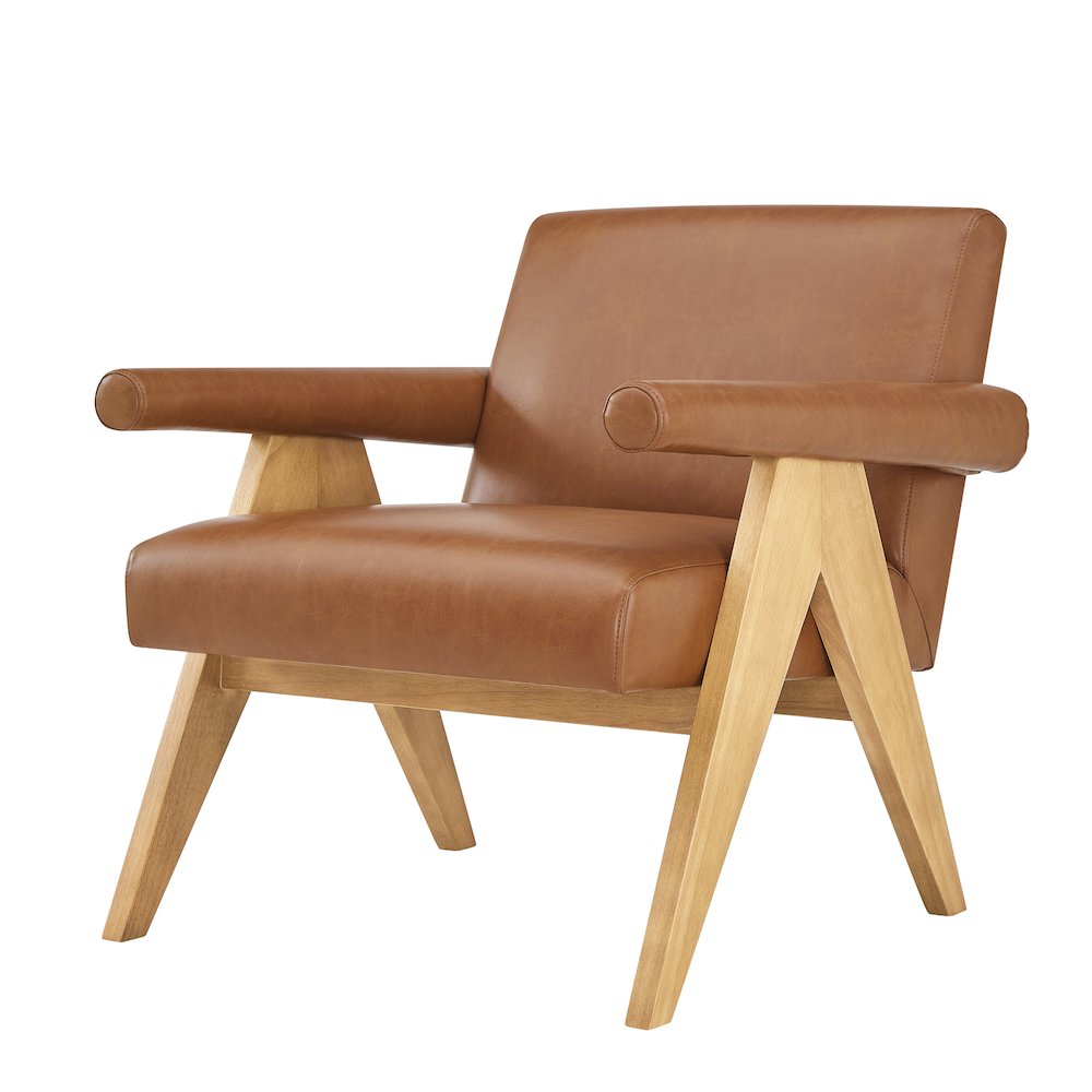 Nixon Faux Leather Accent Arm Chair
