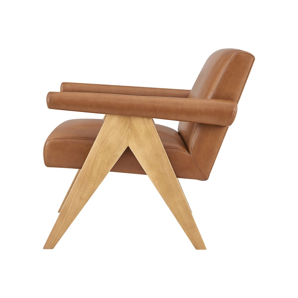 Nixon Faux Leather Accent Arm Chair