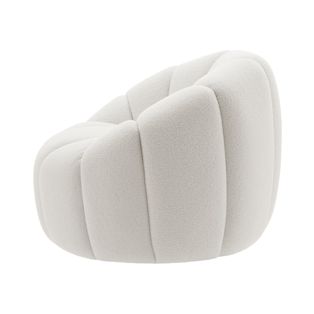 Callista Boucle Swivel Accent Chair