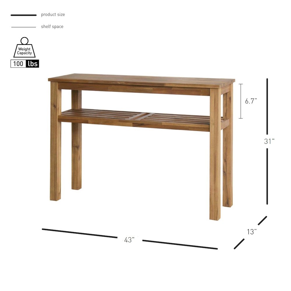 Tiburon Console with Shelf