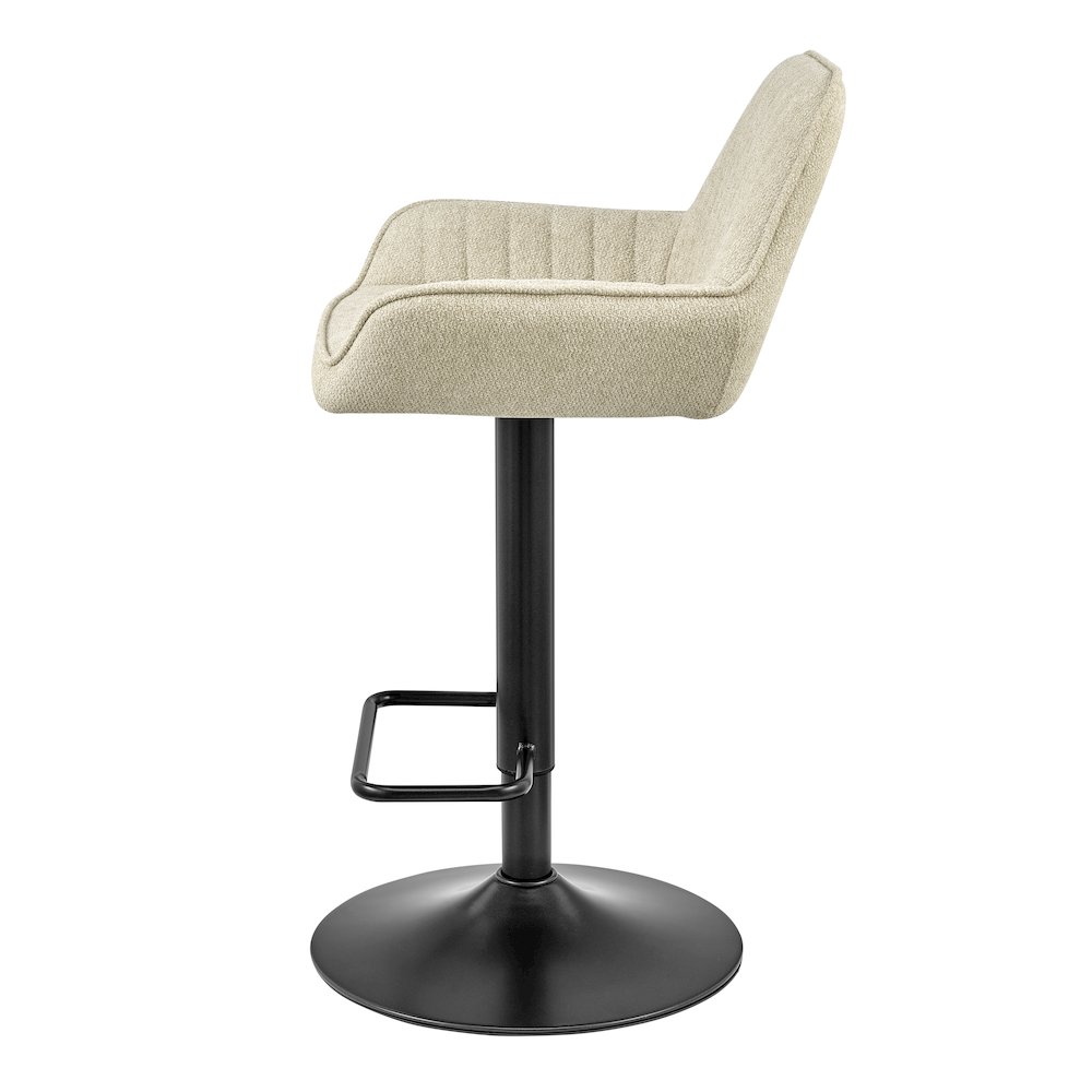 Luther Fabric Gaslift Swivel Bar Stool