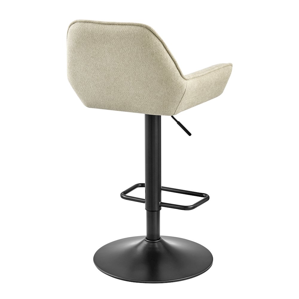 Luther Fabric Gaslift Swivel Bar Stool