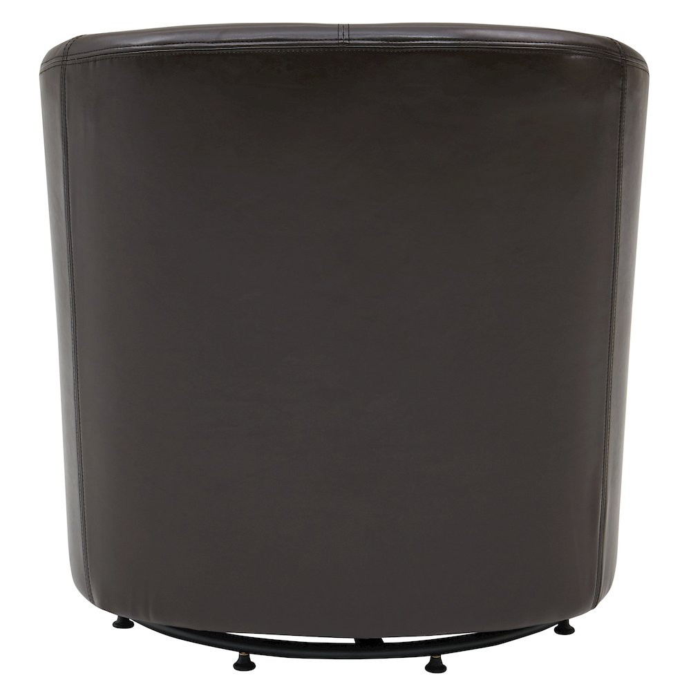 Hayden Bonded Leather Swivel Accent Arm Chair