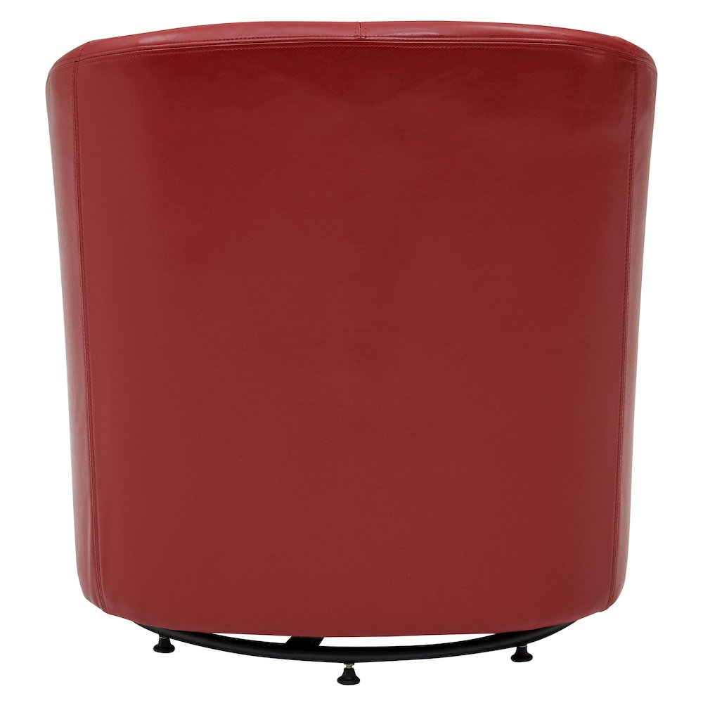 Hayden Bonded Leather Swivel Accent Arm Chair