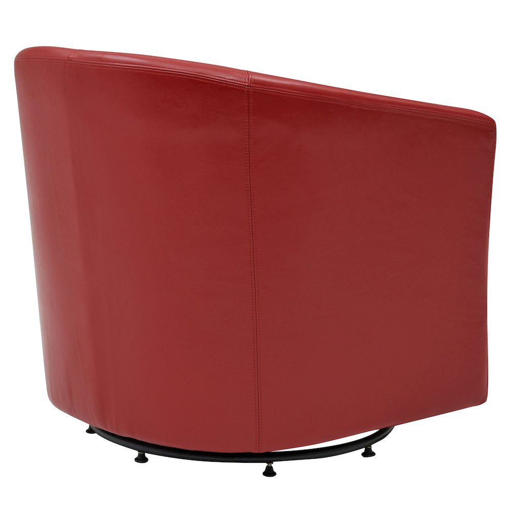 Hayden Bonded Leather Swivel Accent Arm Chair