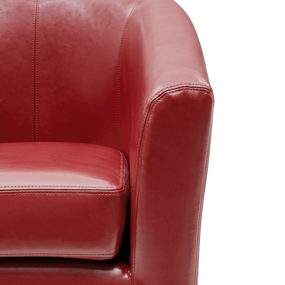 Hayden Bonded Leather Swivel Accent Arm Chair