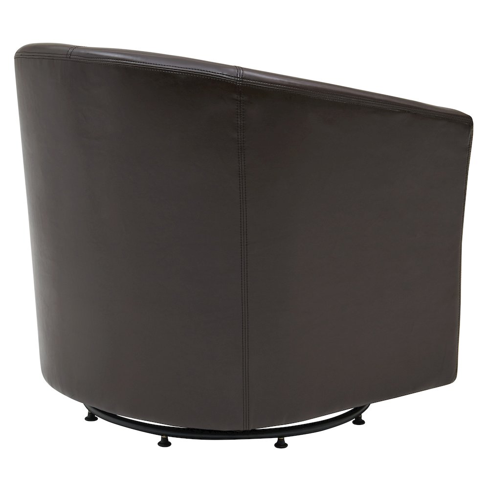 Hayden Bonded Leather Swivel Accent Arm Chair