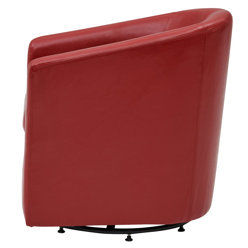 Hayden Bonded Leather Swivel Accent Arm Chair