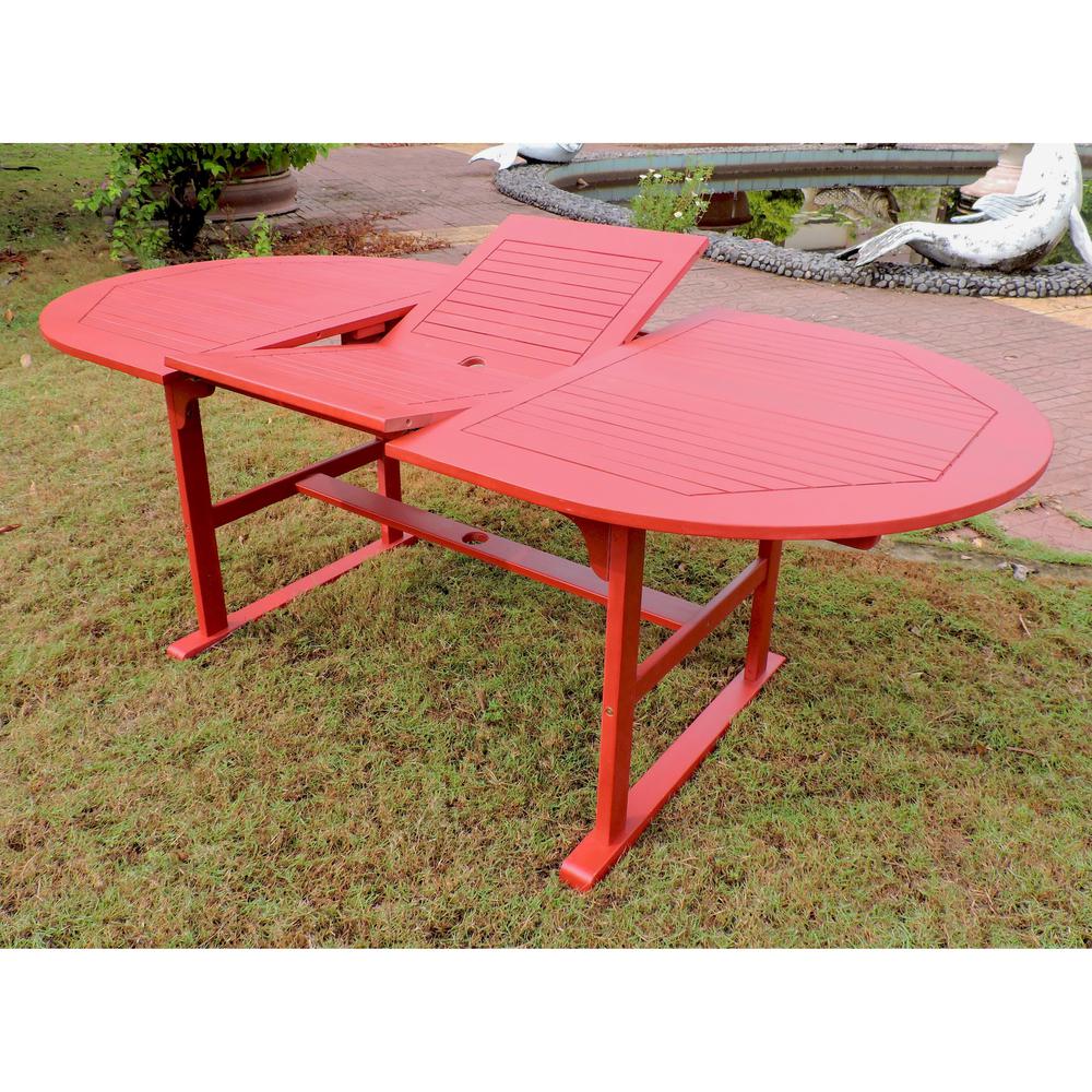 Royal Fiji 59-inch / 79-inch Acacia Oval Extendable Dining Table w/Fold Out Leaf