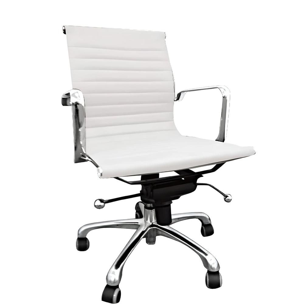 Low Back Leatherette Office Chair W/ Recliner