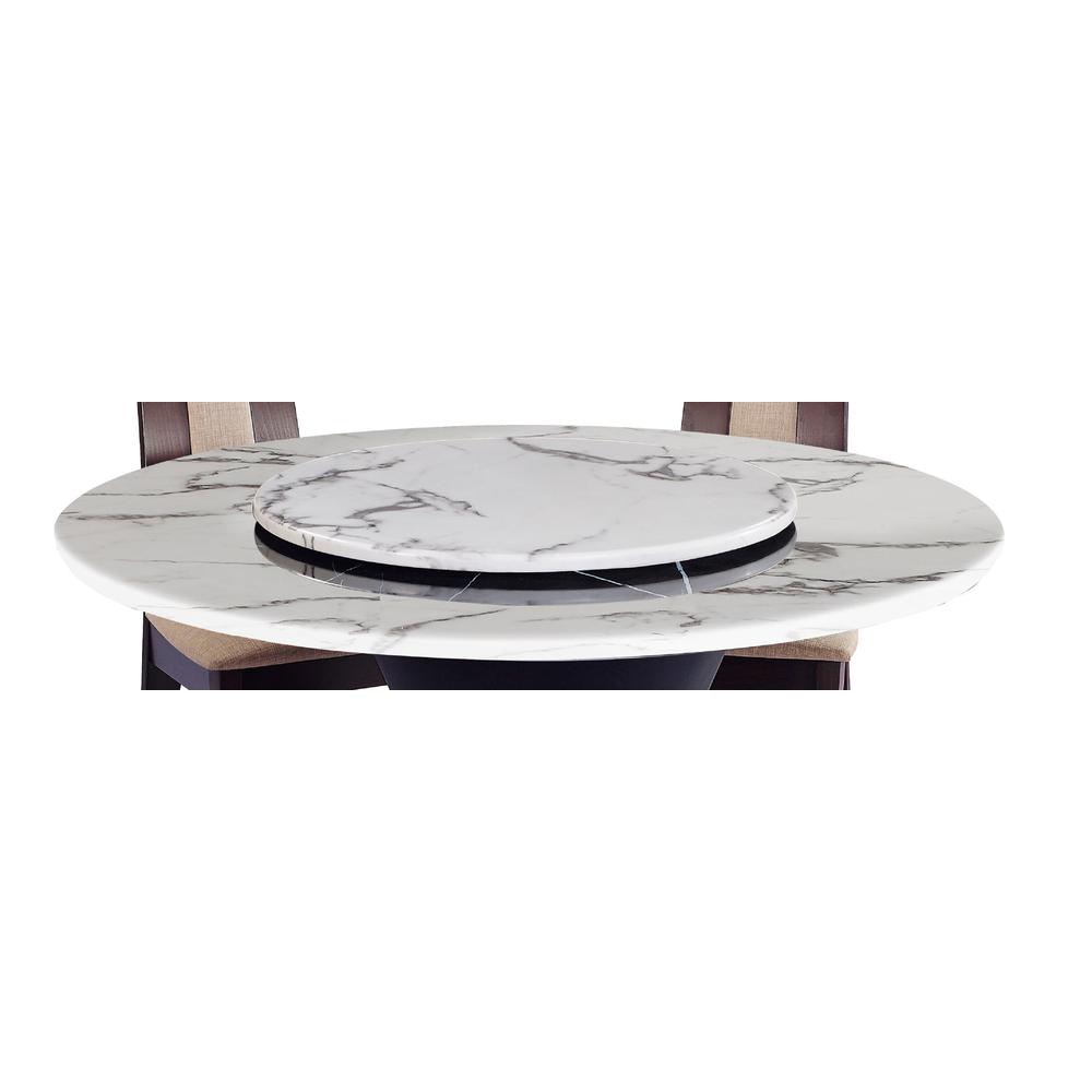 Marble Lazy Susan White With Gray Veins