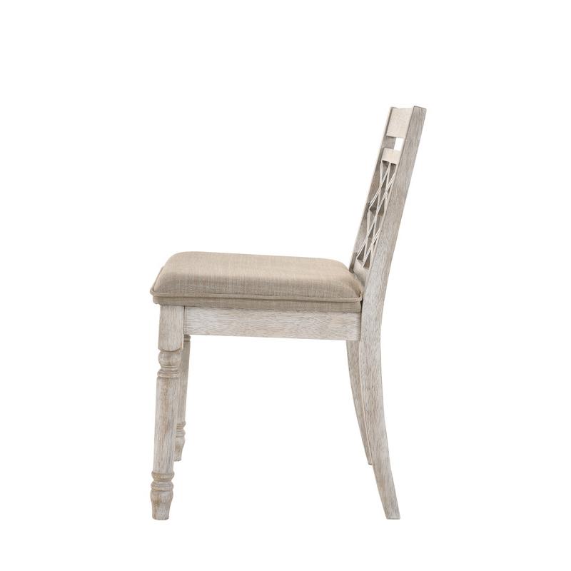 Havanna Set of 2 Off White 19″ Wide Contemporary Fabric Chair with Cushion