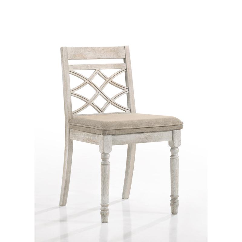 Havanna Set of 2 Off White 19″ Wide Contemporary Fabric Chair with Cushion