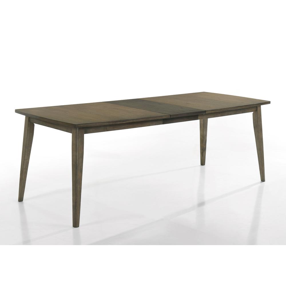 Bistro Vintage Walnut 72″ Wide Contemporary Rectangle Dining Table with 16″ Wide Extension Leaf