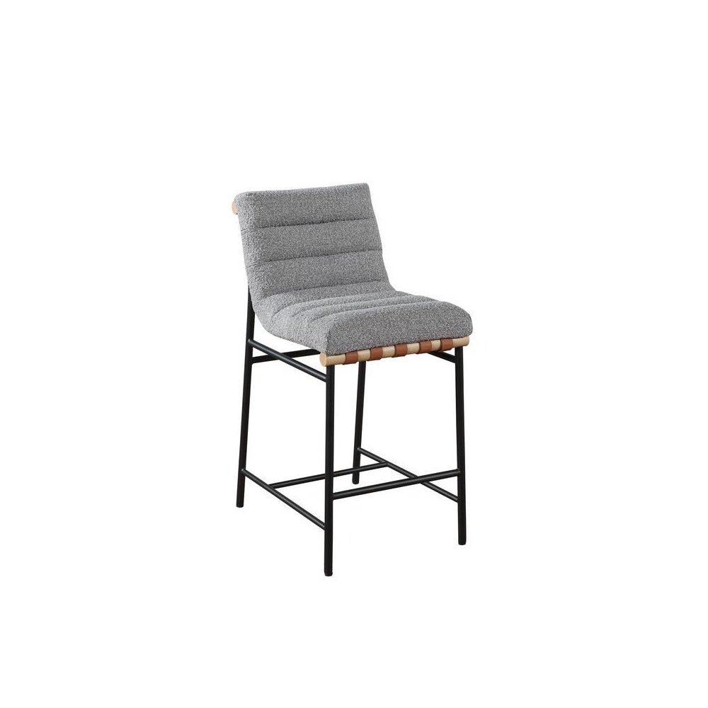 Lahni Gray Boucle Fabric Counter Height Chair
