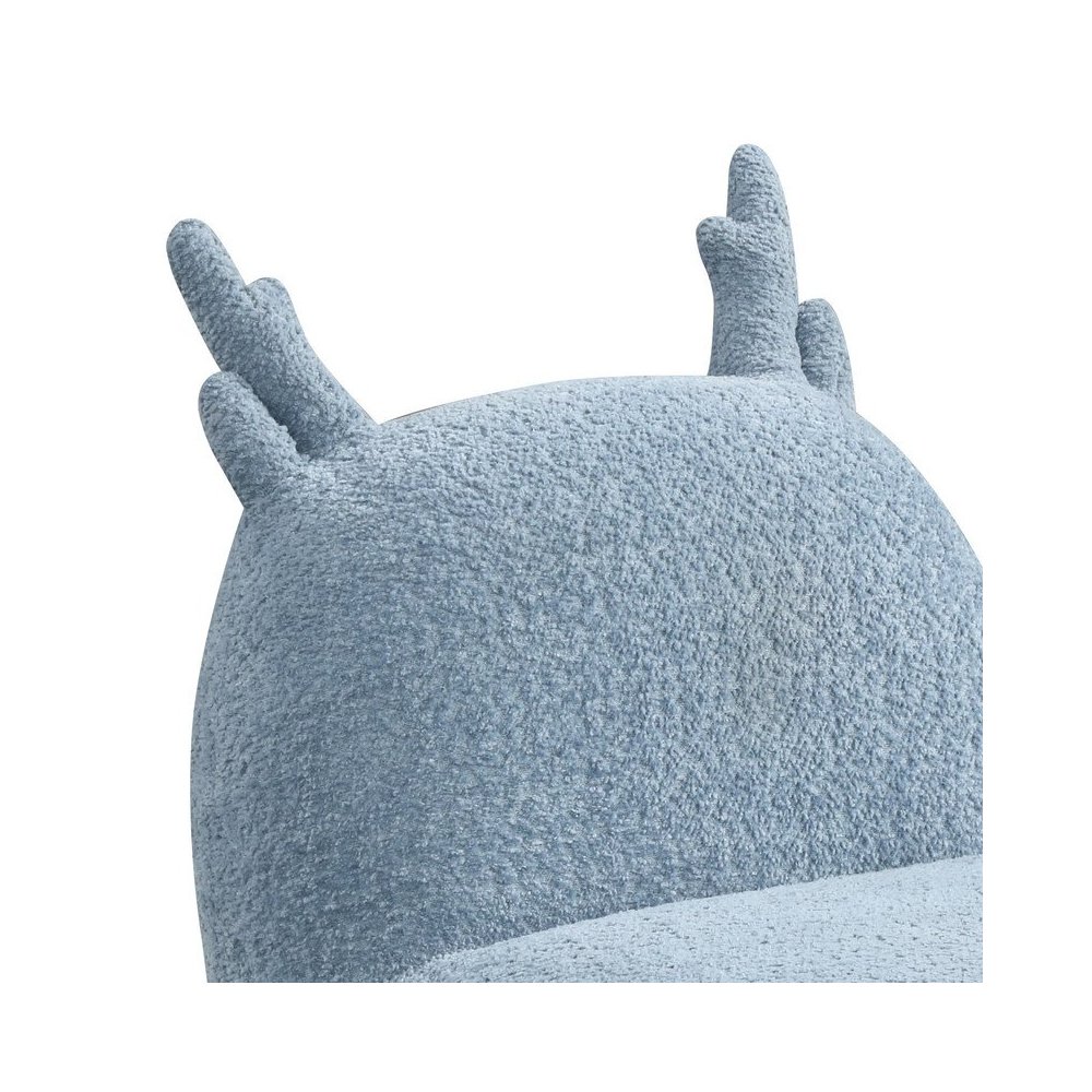 Weston 21.5″W Blue Chenille Deer-Shaped Kids Chair