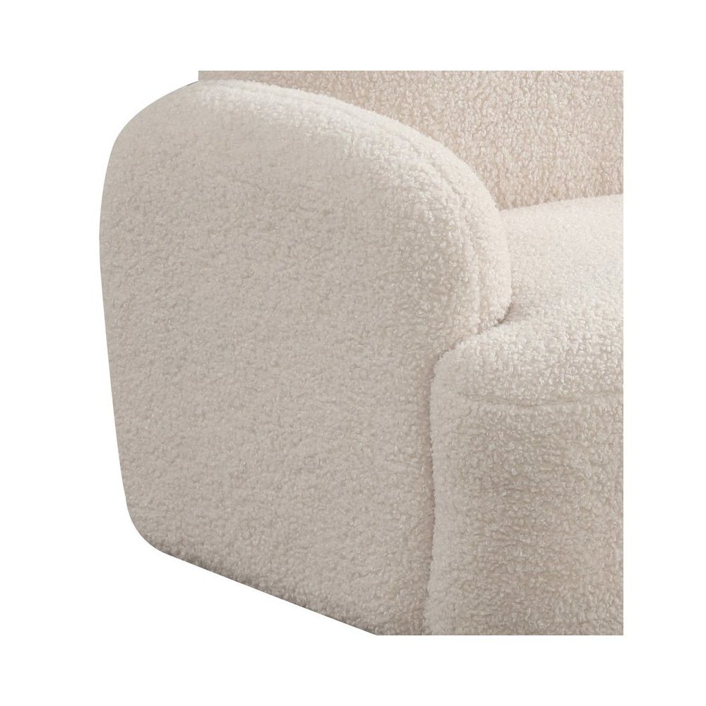Raelynn 25.5″W Beige Sherpa Bear-Shaped Kids Armchair