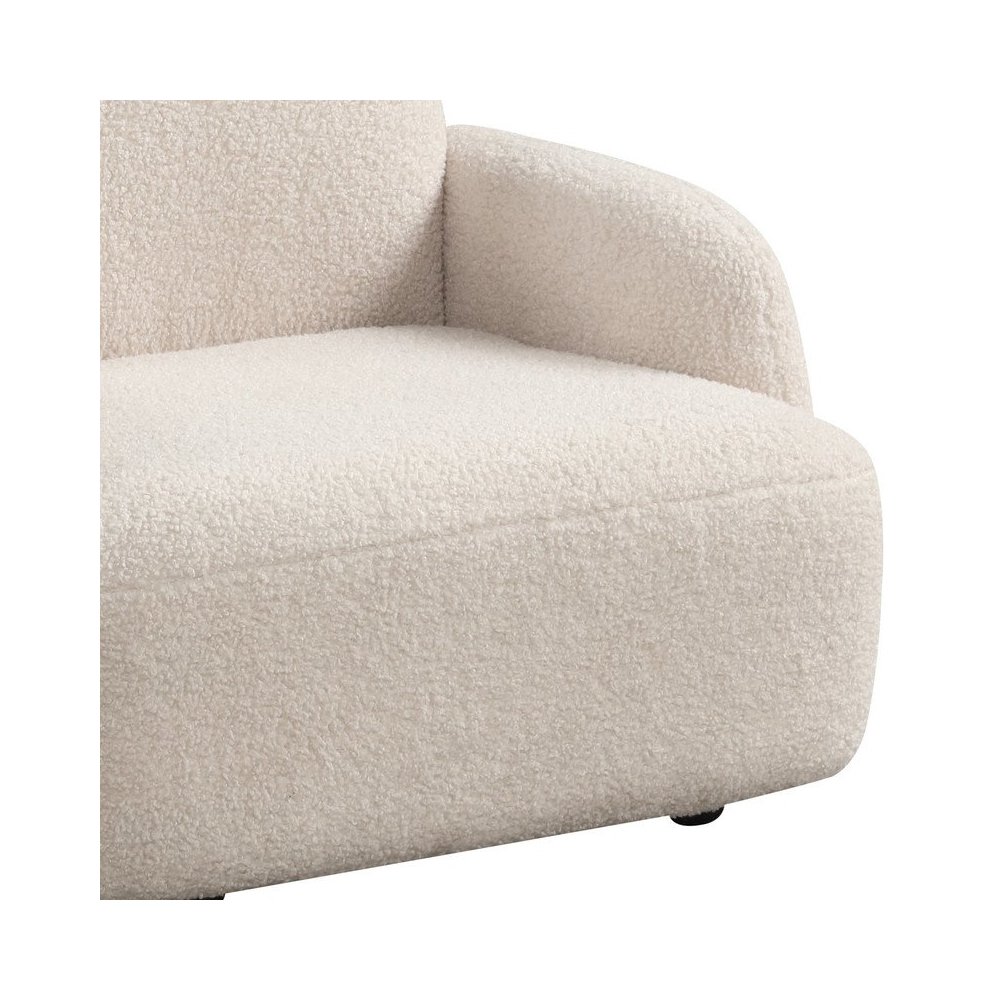 Raelynn 25.5″W Beige Sherpa Bear-Shaped Kids Armchair