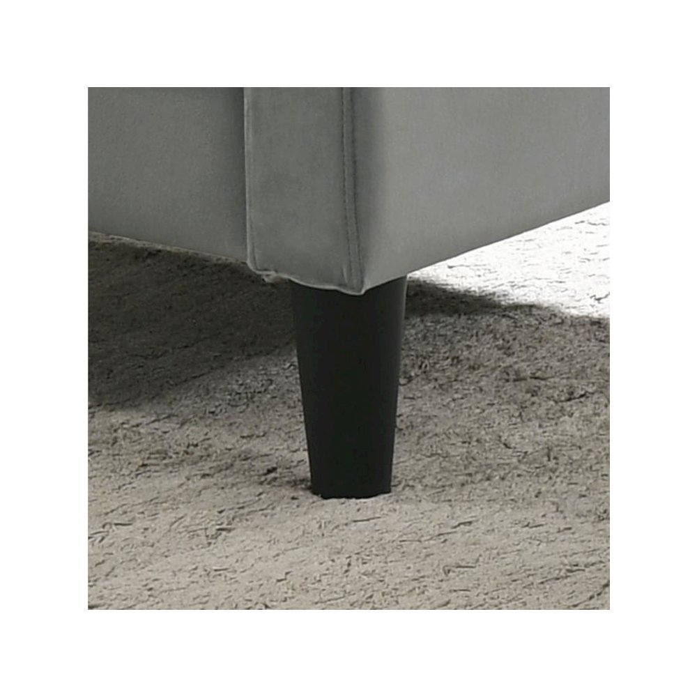 Hale Light Gray Velvet Accent Armchair with Tufting