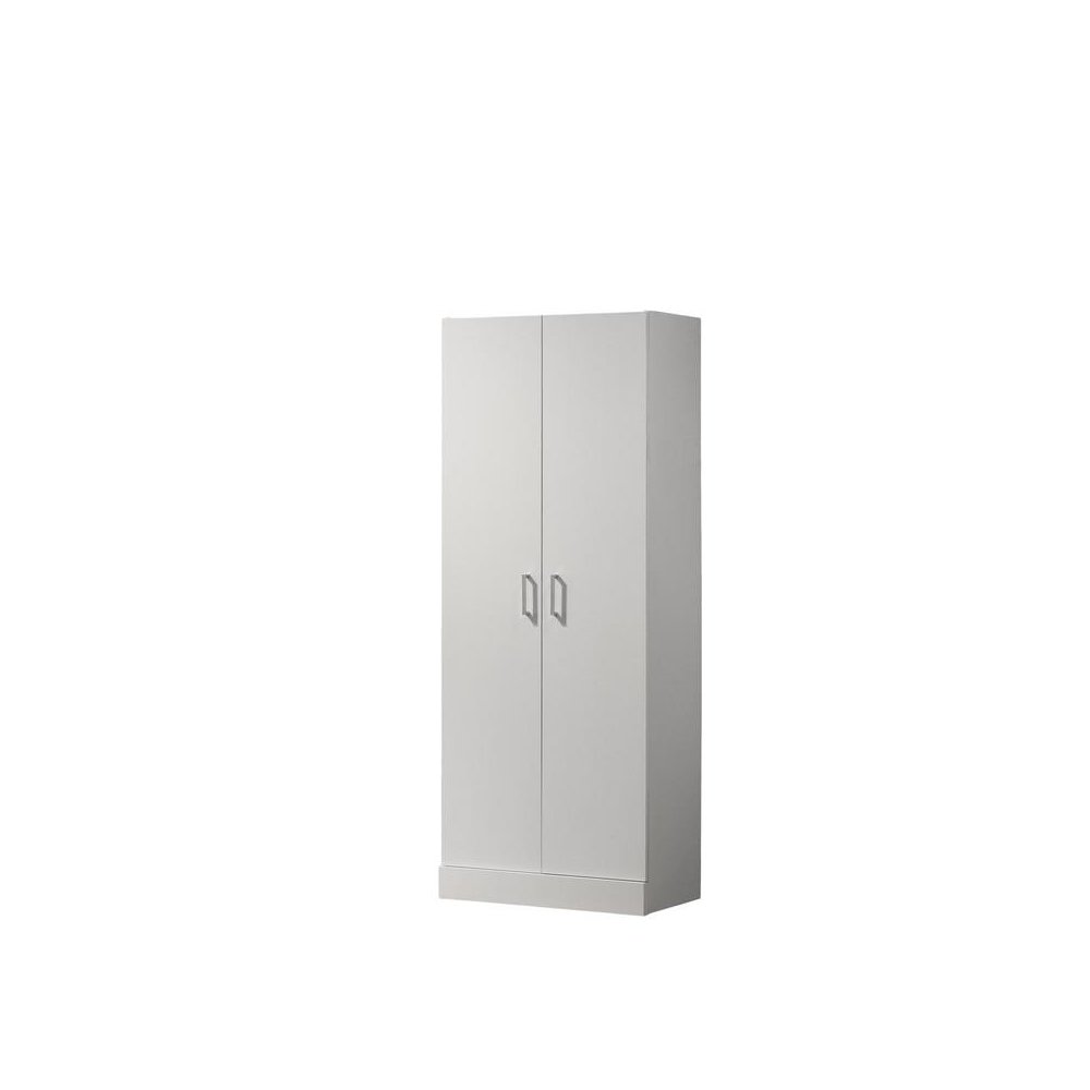 Alara White 60″ Height Simplistic Modern Double Door Storage Cabinet
