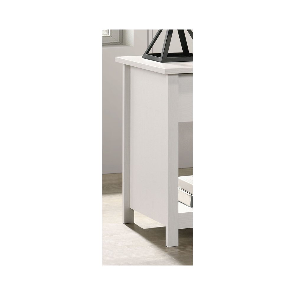 Celeste 20″W White 1-Drawer Nightstand Bedside Table