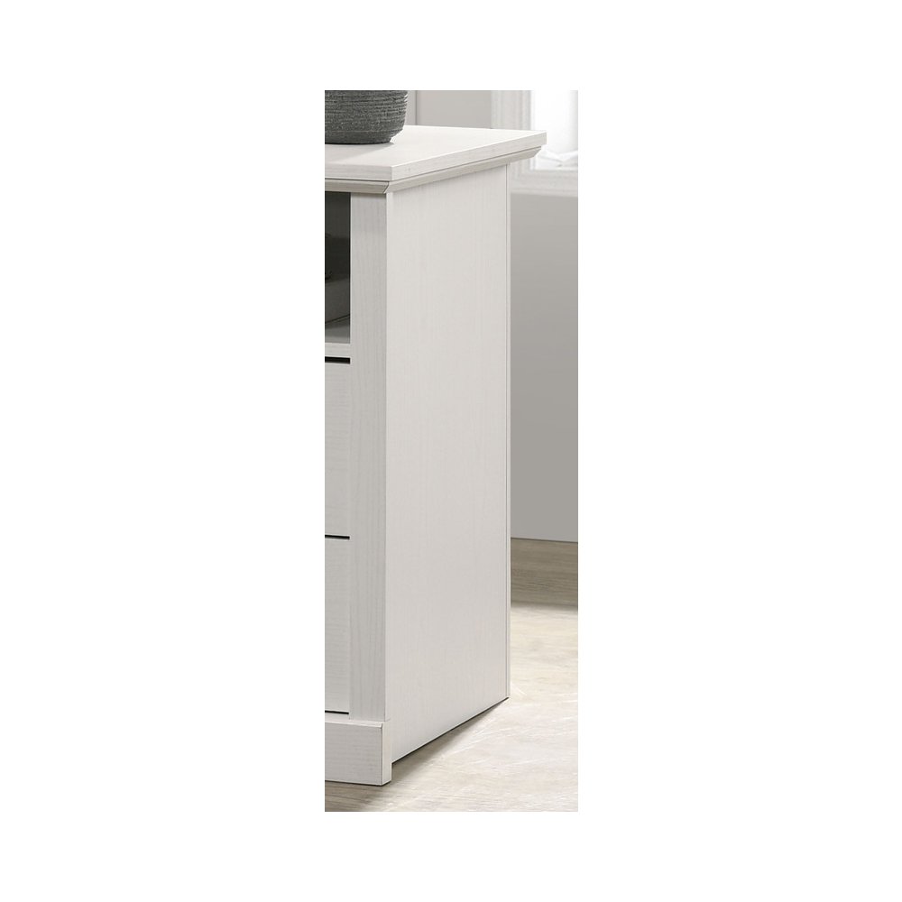 Elara 22″W White 2-Drawer Nightstand Bedside Table with USB charging  Ports