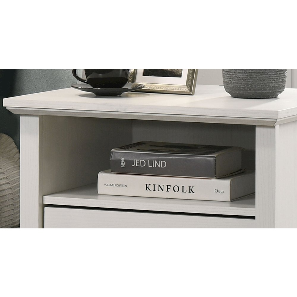 Elara 22″W White 2-Drawer Nightstand Bedside Table with USB charging  Ports
