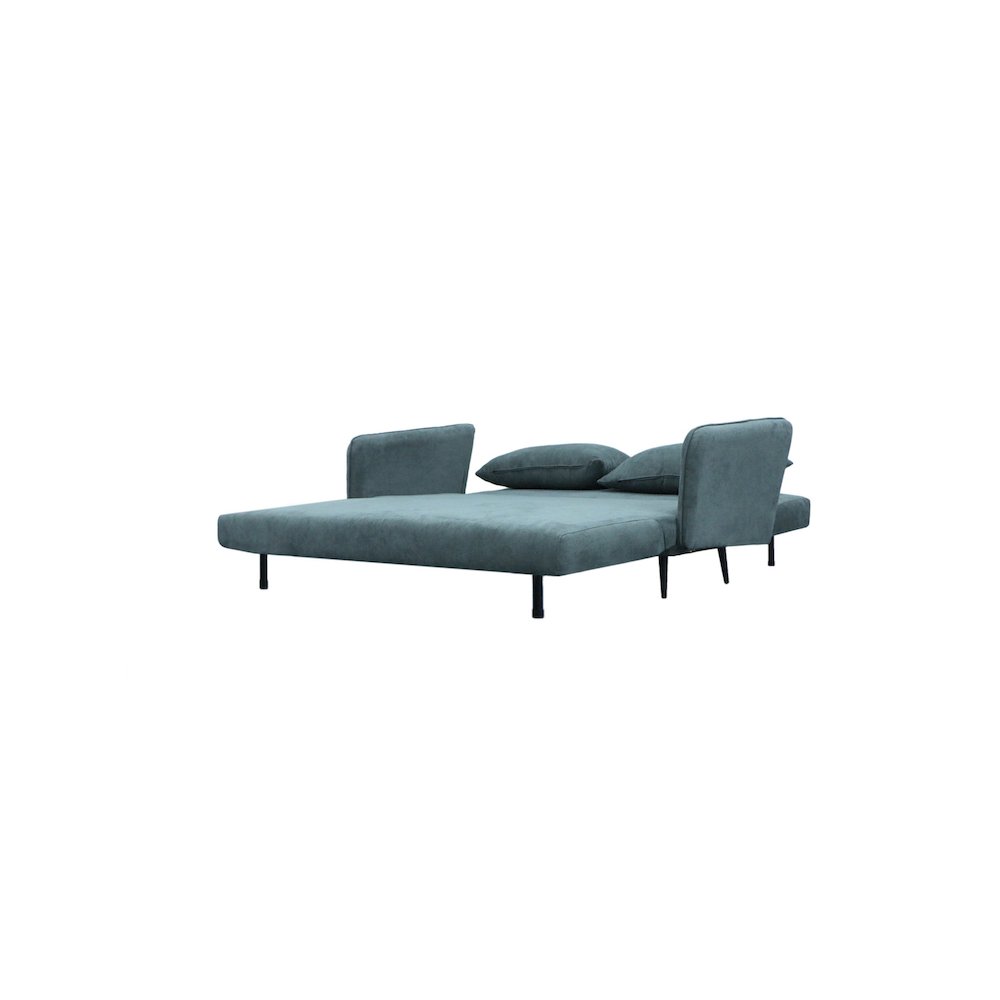 Lawson 61″W Gray Fabric Convertible Loveseat Sleeper with Pillows