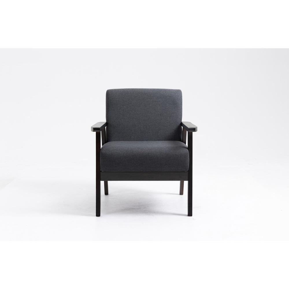 Bahamas Dark Gray Linen Fabric Chair