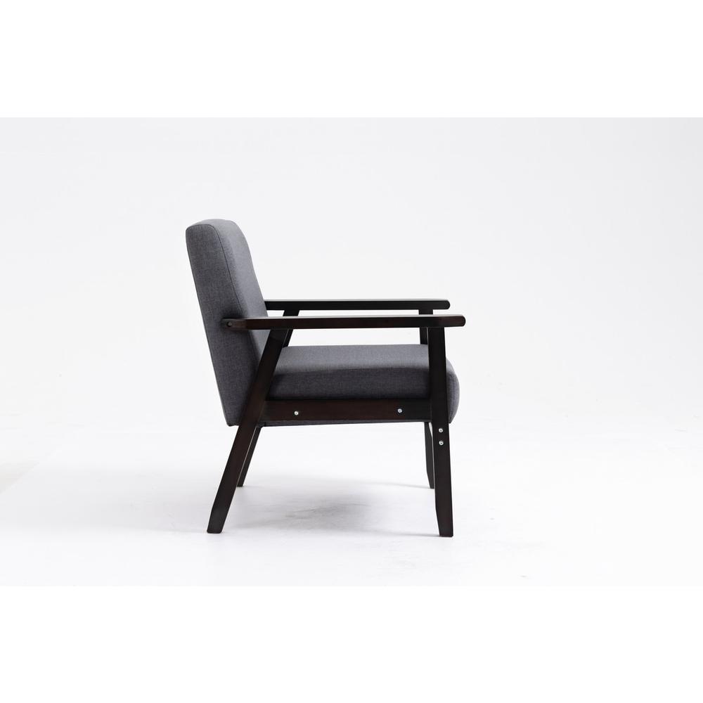 Bahamas Dark Gray Linen Fabric Chair
