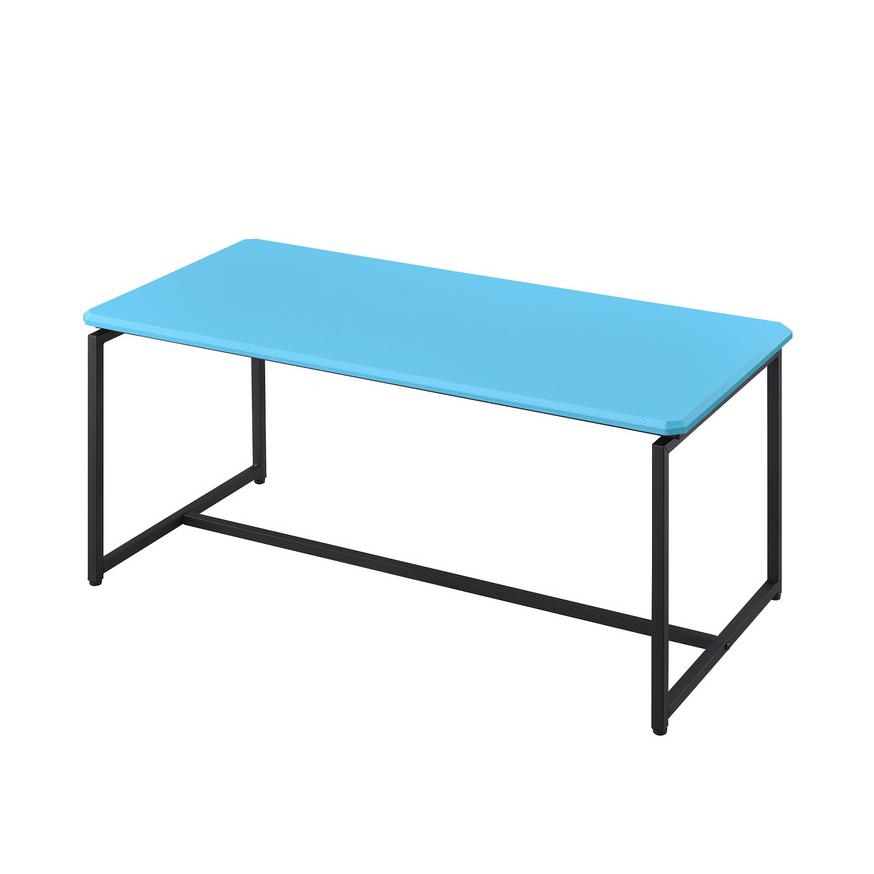 GT 3 Piece Blue Carbon Fiber Wrap Coffee Table and End Table Set