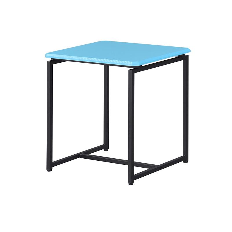 GT 3 Piece Blue Carbon Fiber Wrap Coffee Table and End Table Set