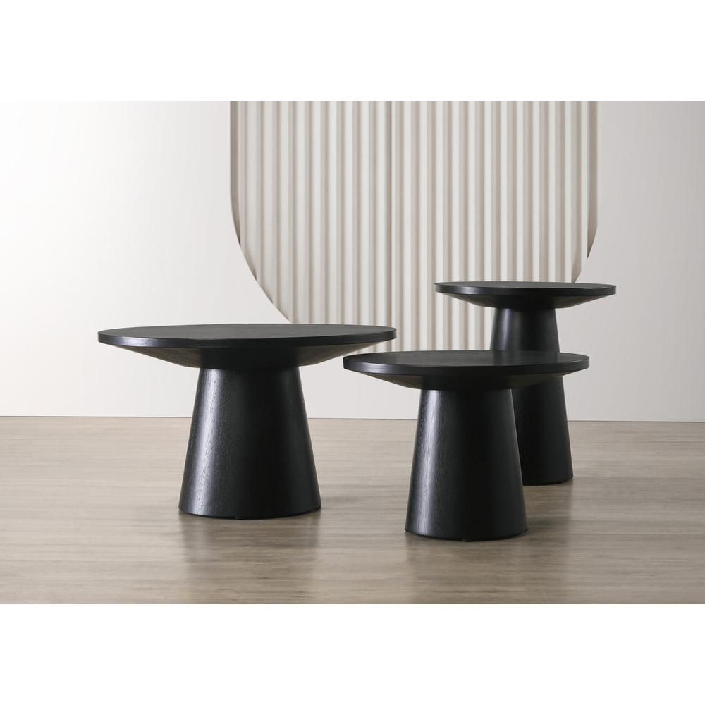 Jasper Ebony Black 3-Piece Coffee