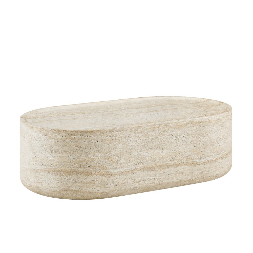 Coffee Table Concrete Travertine Finish
