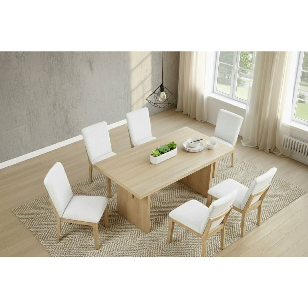 Rectangular Table and 6 Upholstered Chairs