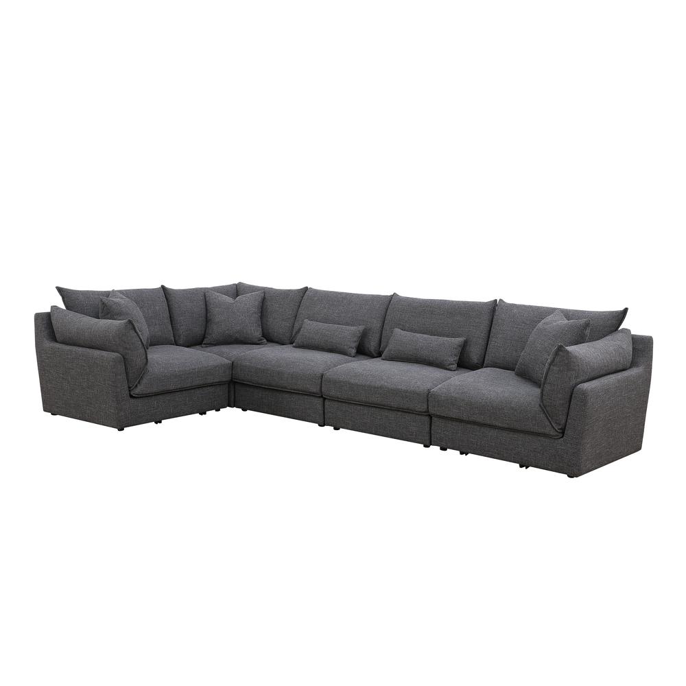 Costin Dark Grey 5-Piece Sectional Set