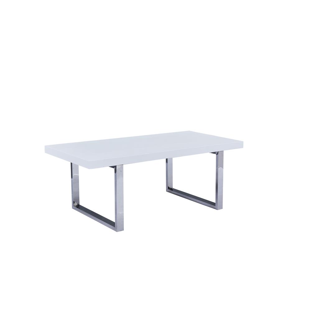 Best Master Furniture Judoc 79″ Rectangular Metal Dining Table in White