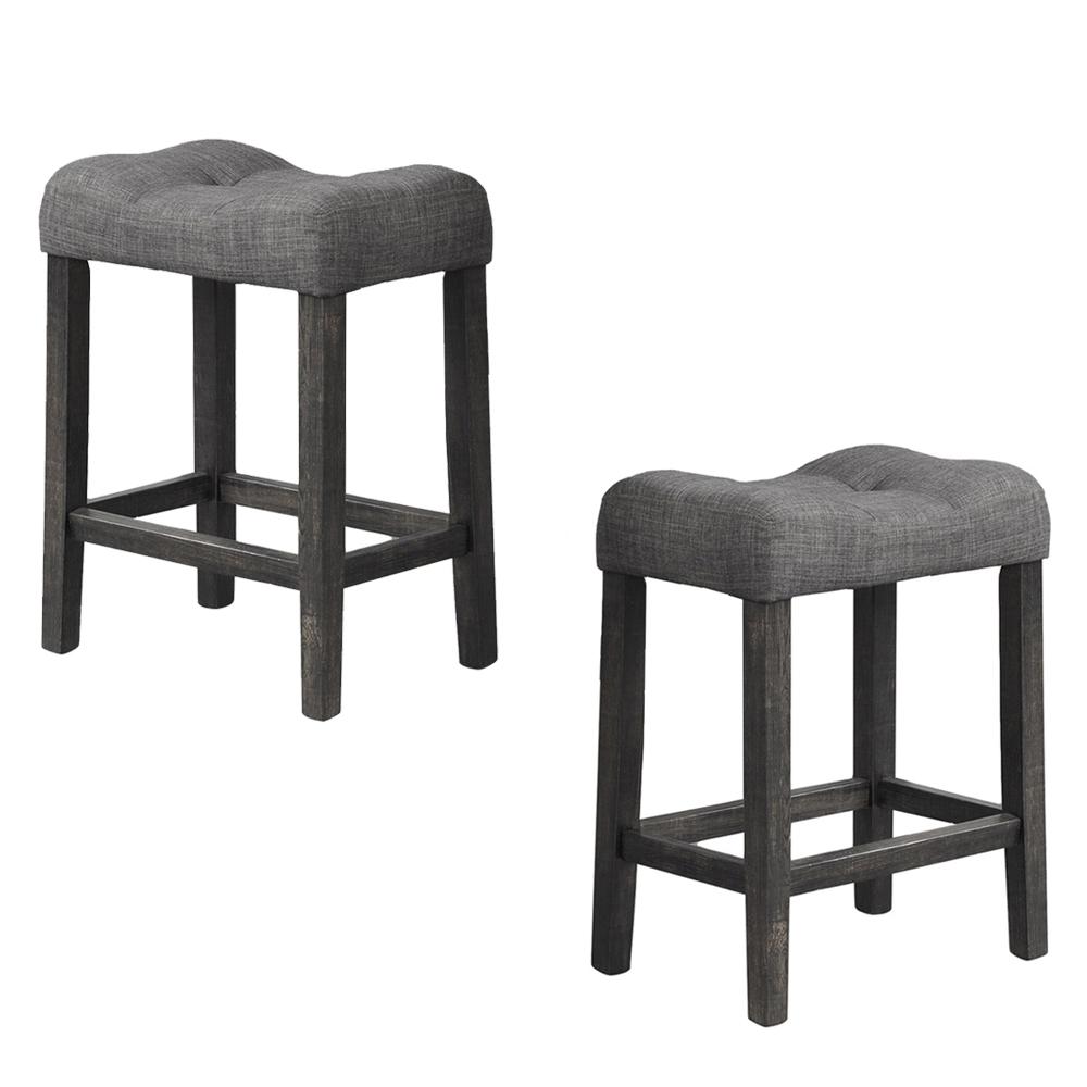 Vitalita 5-piece Black Charcoal Square Counter Height Set