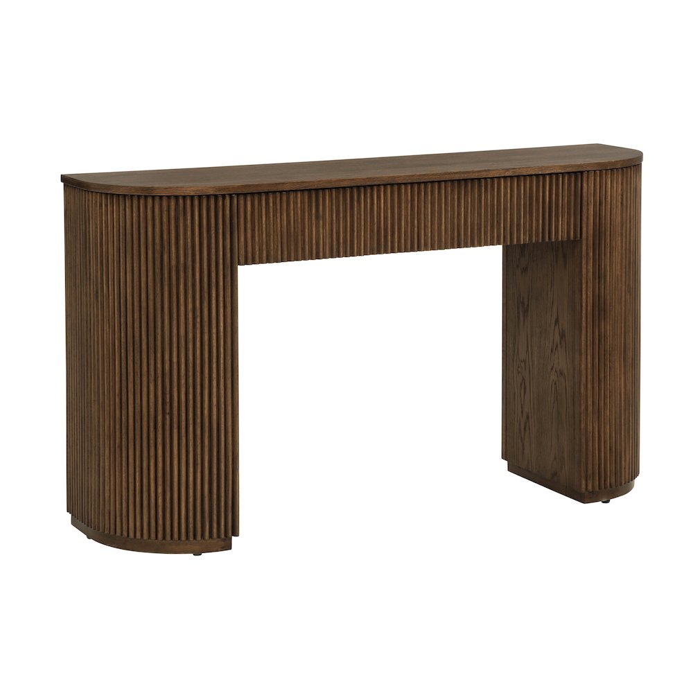 52″ Wide Modern Fluted Console Table Mid Century