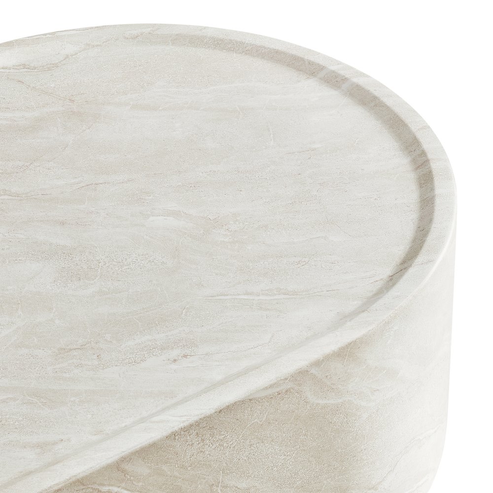 Modern Organic Large Drum Center Table