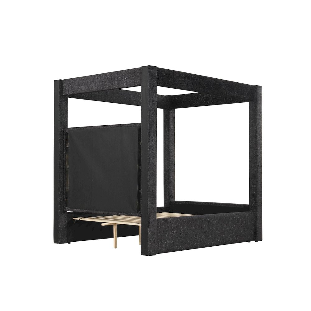 Borealis Canopy Bed Frame with Starry Upholstery