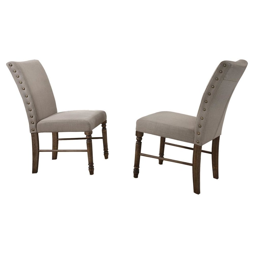 Best Master Ellen Dining Side Chair in Antique Natural Oak (Set of 2)