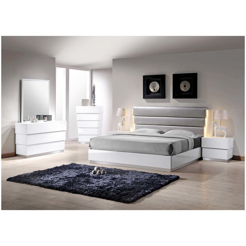 Best Master Florence 2-Drawer Poplar Wood Bedroom Nightstand in White