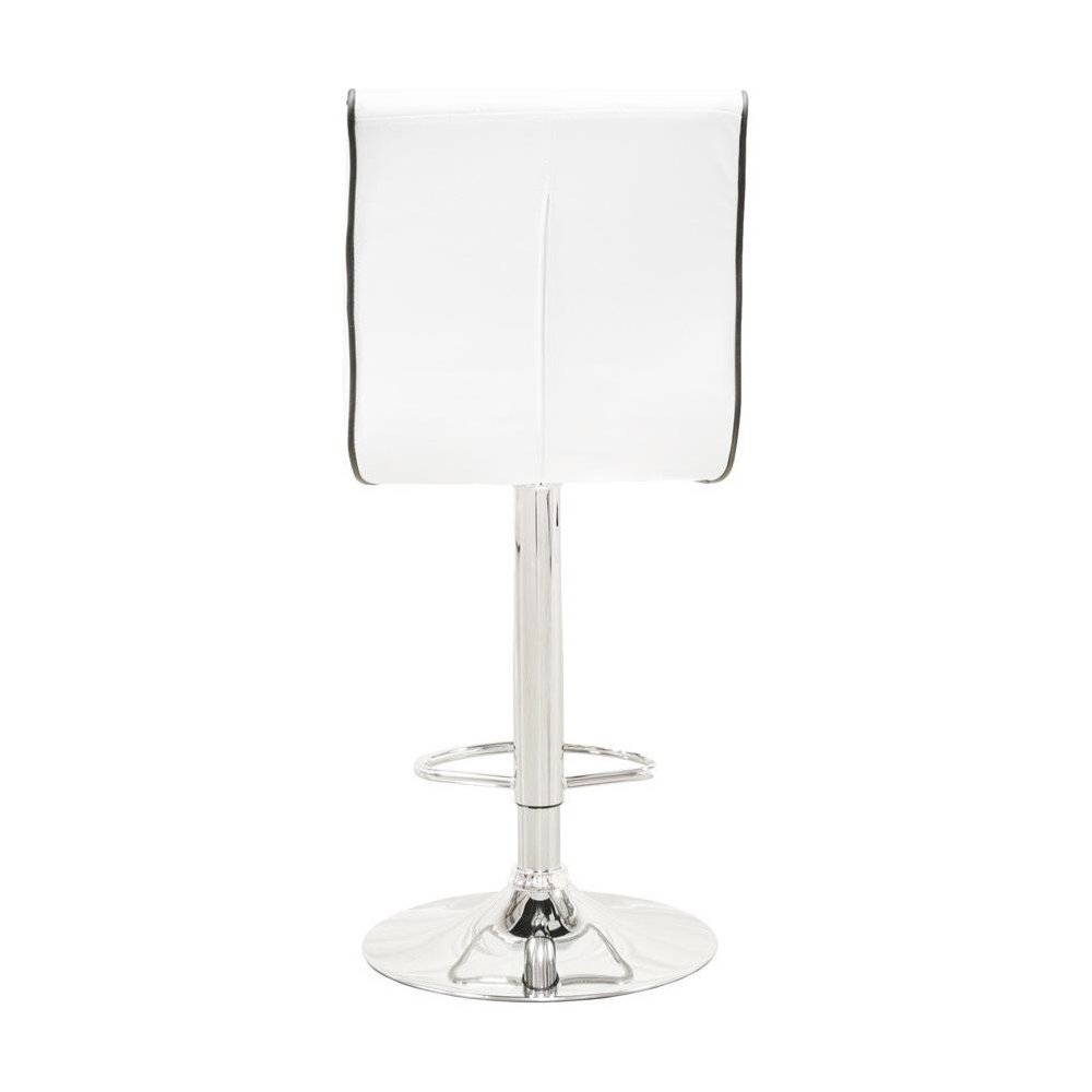 Best Master Swivel Bar Stool with Crystal and Tufted Look in White (Set of 2)