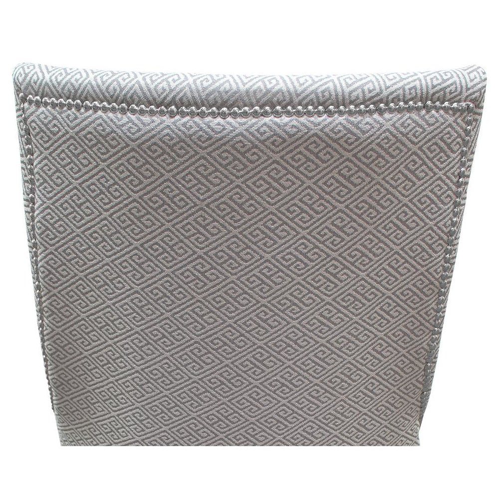 Best Master Republic Polyester Fabric Upholstered Acent Chair – Taupe/Light Gray