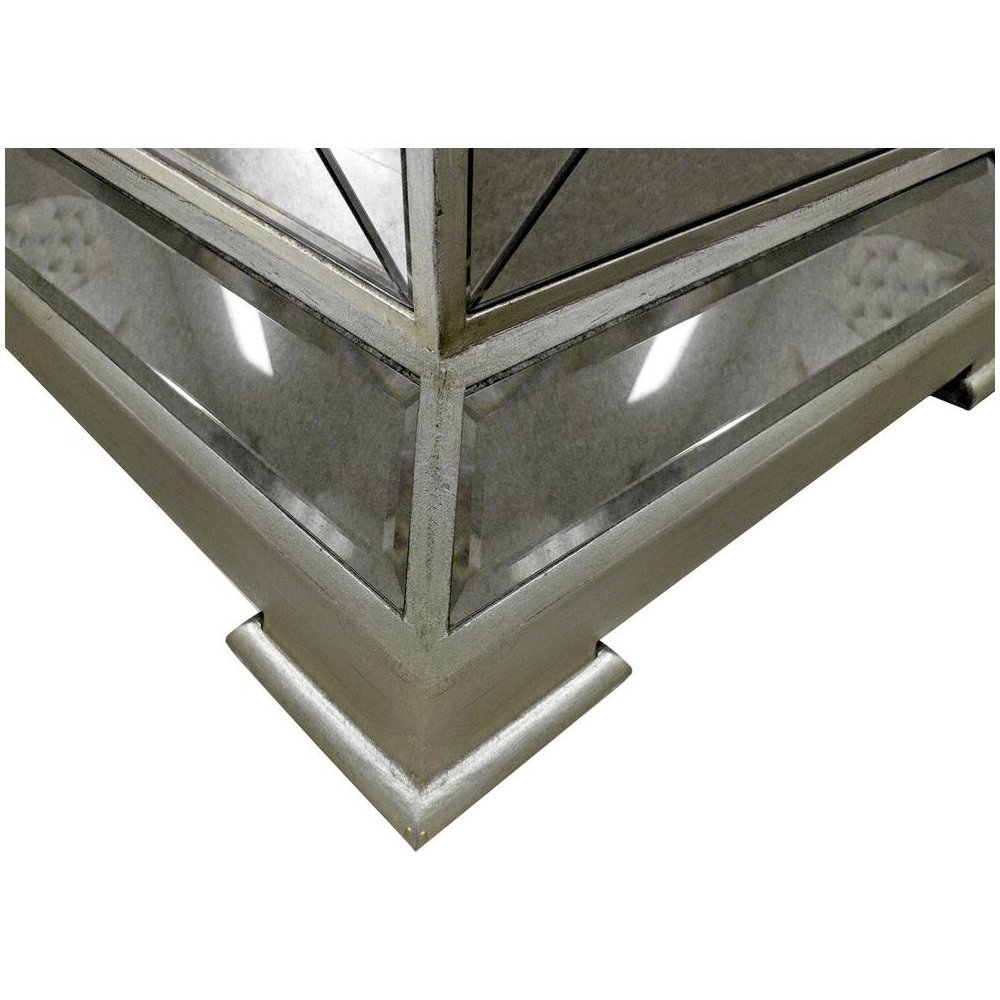 Best Master Round Glass Dining Table in Mirror Base with Bronze