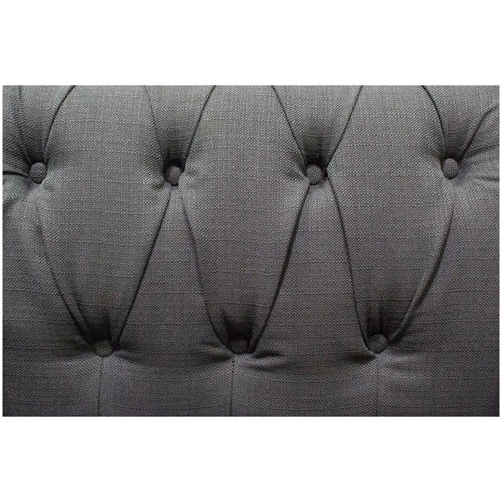 Best Master Venice Fabric Upholstered Living Arm Chair in Charcoal
