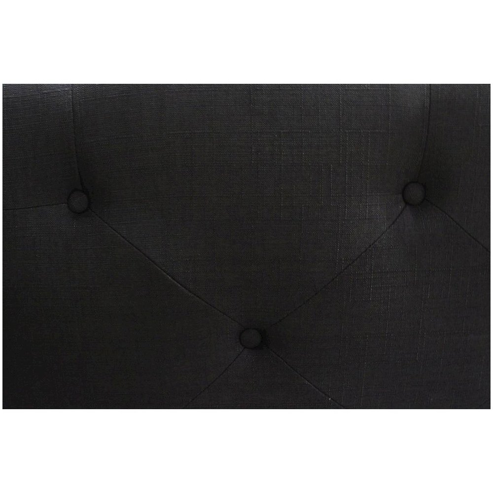 Best Master Valentina Fabric Upholstered Wingback East King Platform Bed – Black